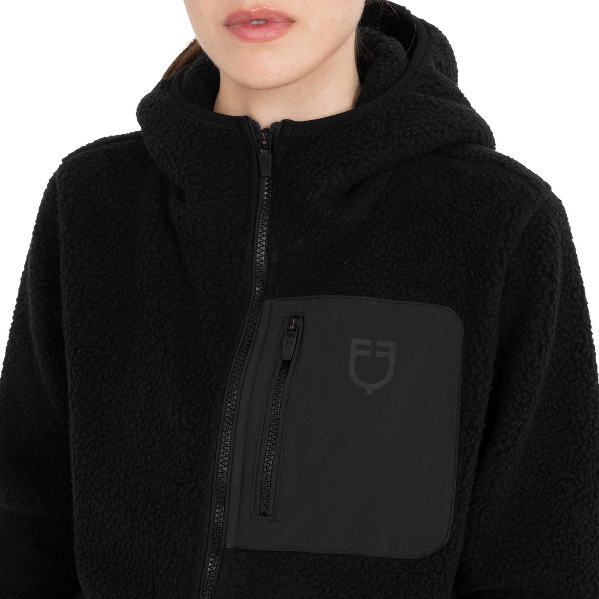 Women's teddy fleece hoodie with zip