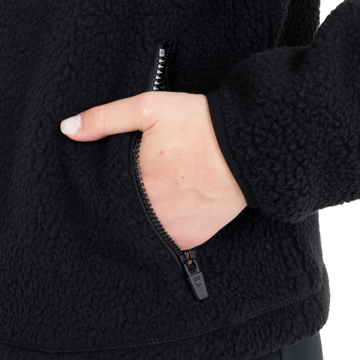 Women's teddy fleece hoodie with zip