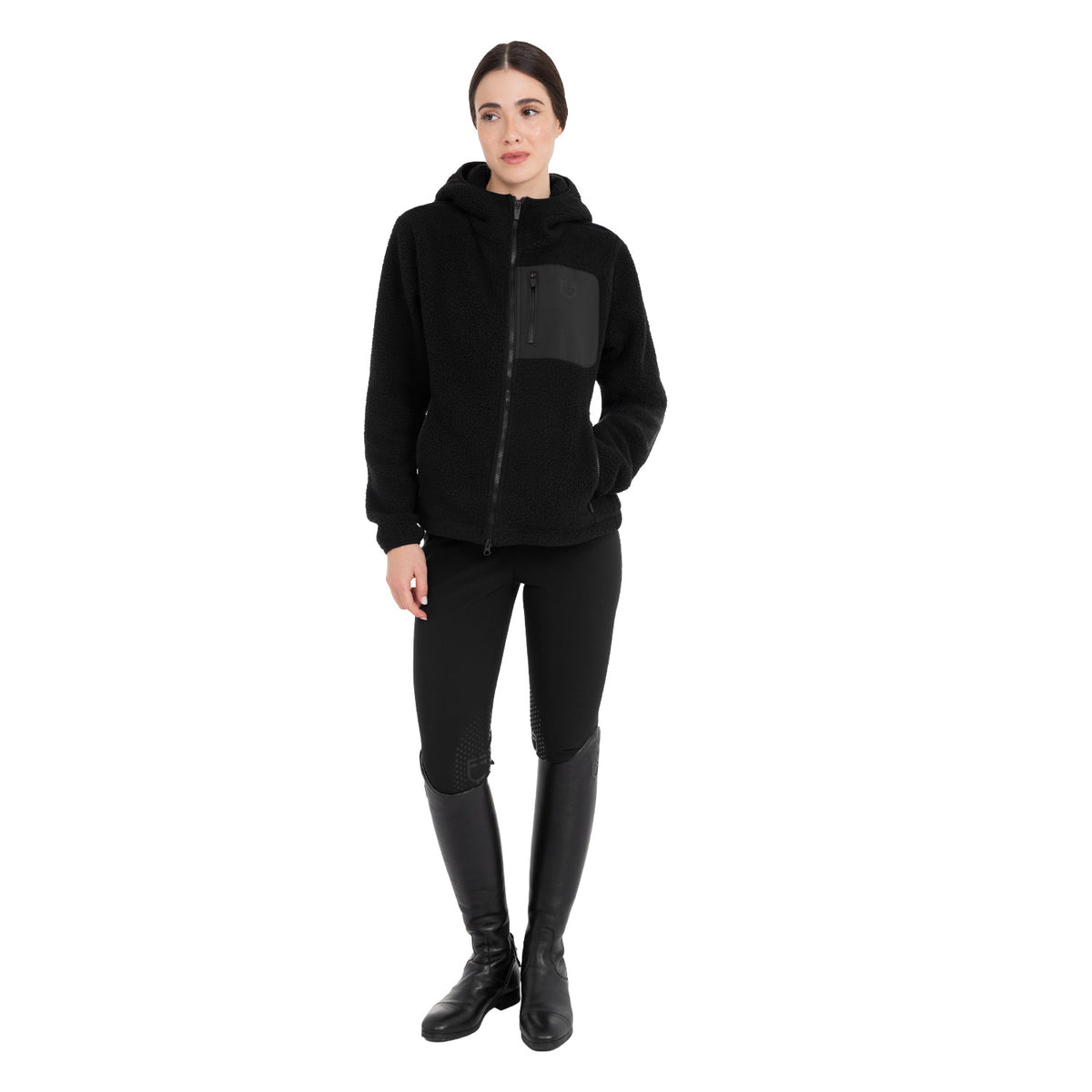 Women's teddy fleece hoodie with zip