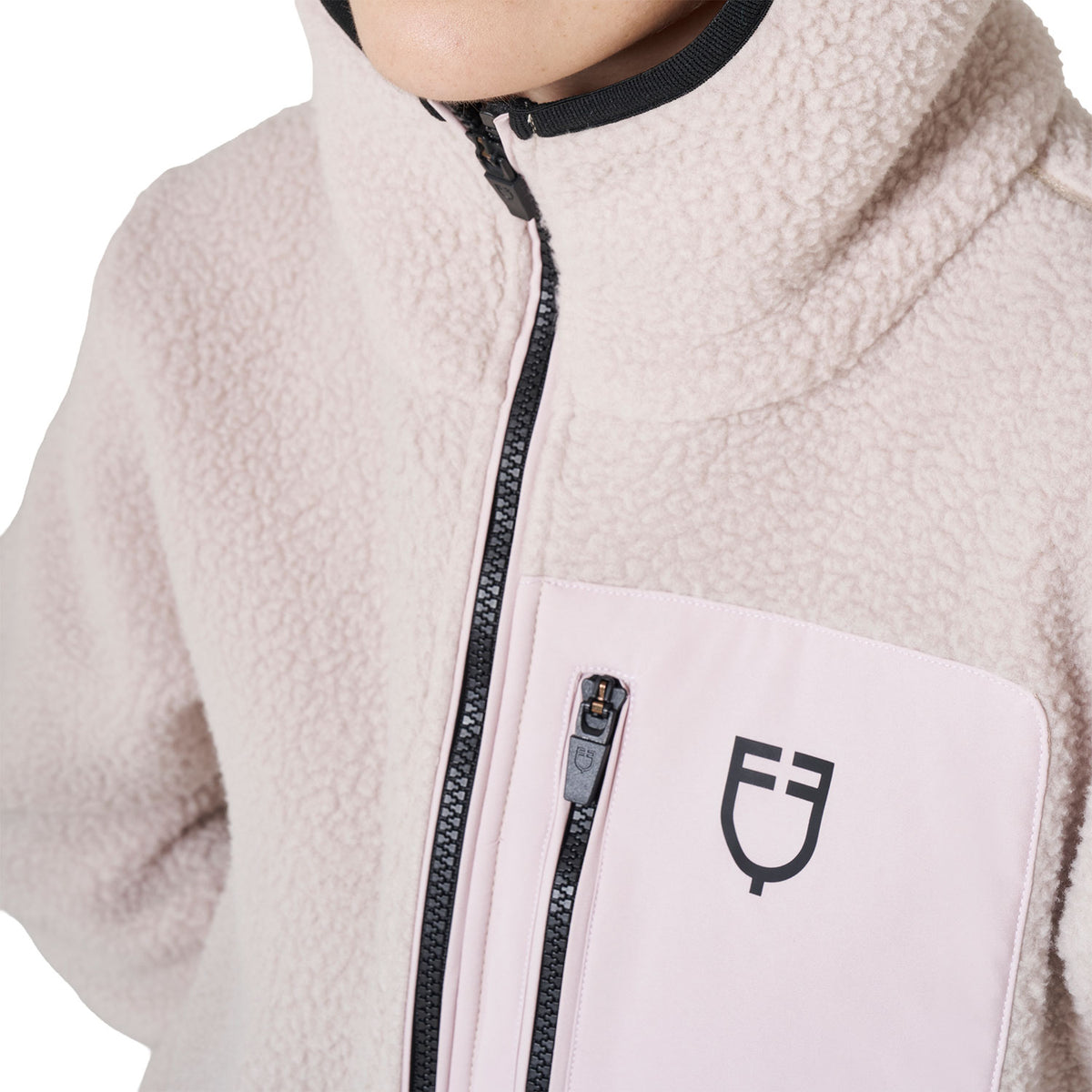 Women's teddy fleece hoodie with zip