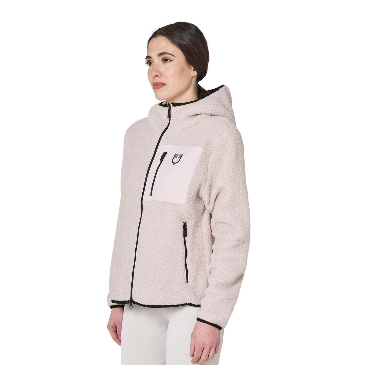 Women's teddy fleece hoodie with zip