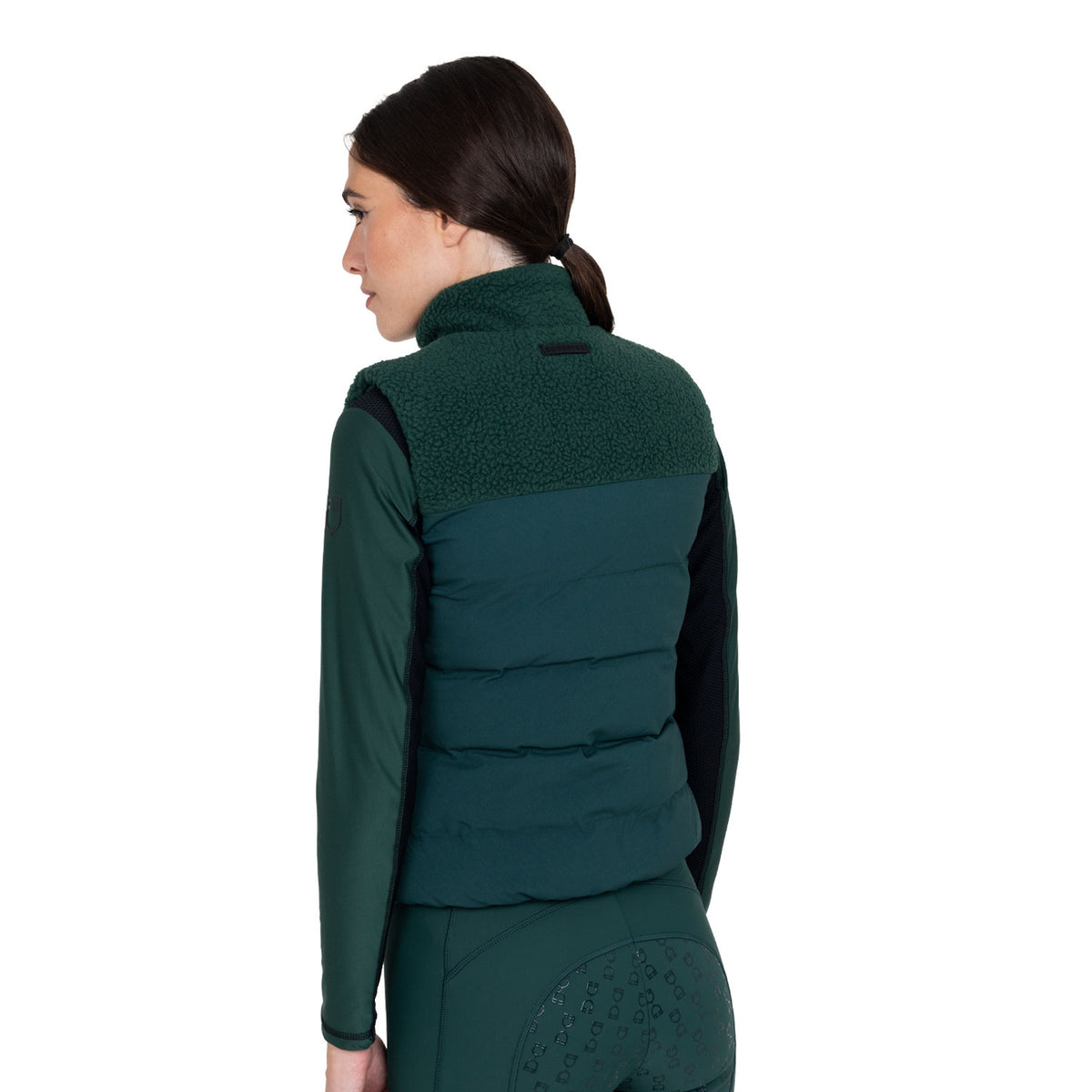 Women's vest with teddy fleece inserts