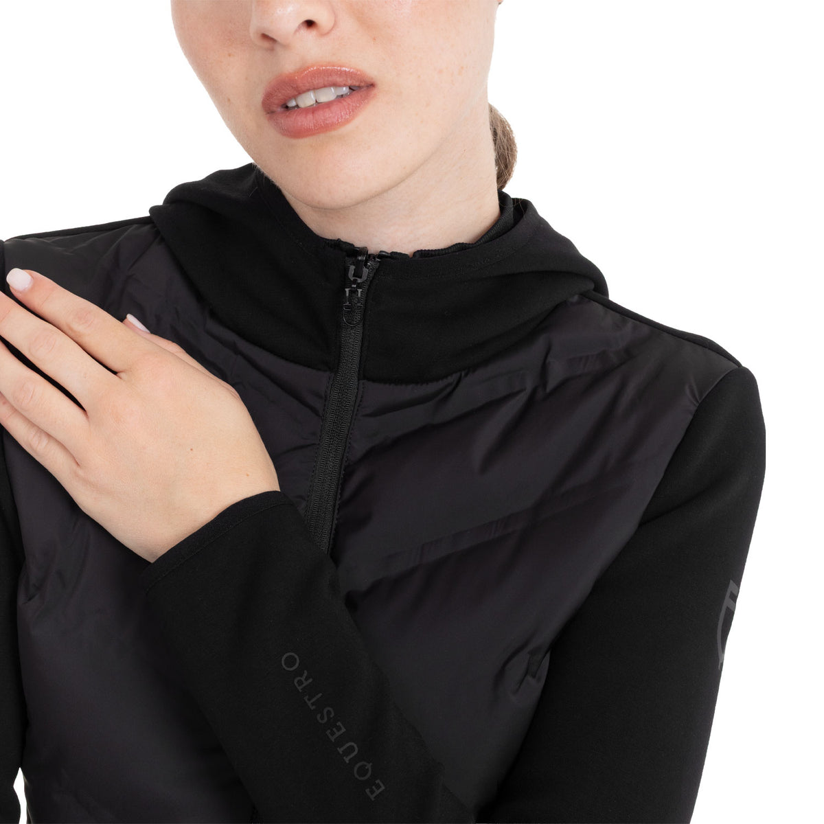 Women's technical outerwear with front padding