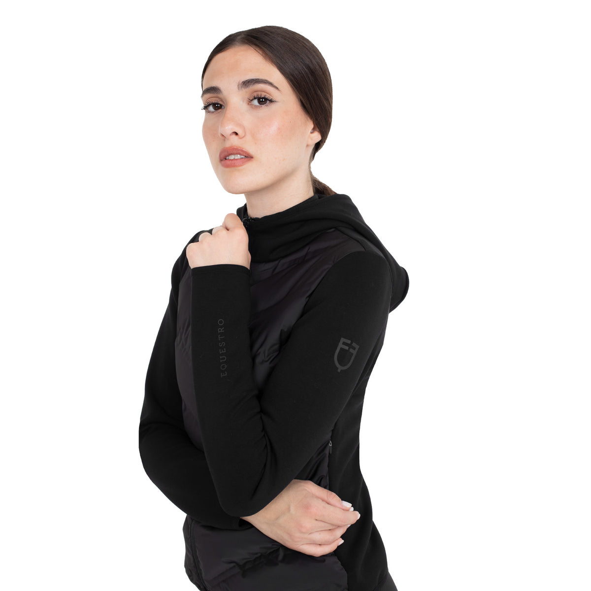 Women's technical outerwear with front padding