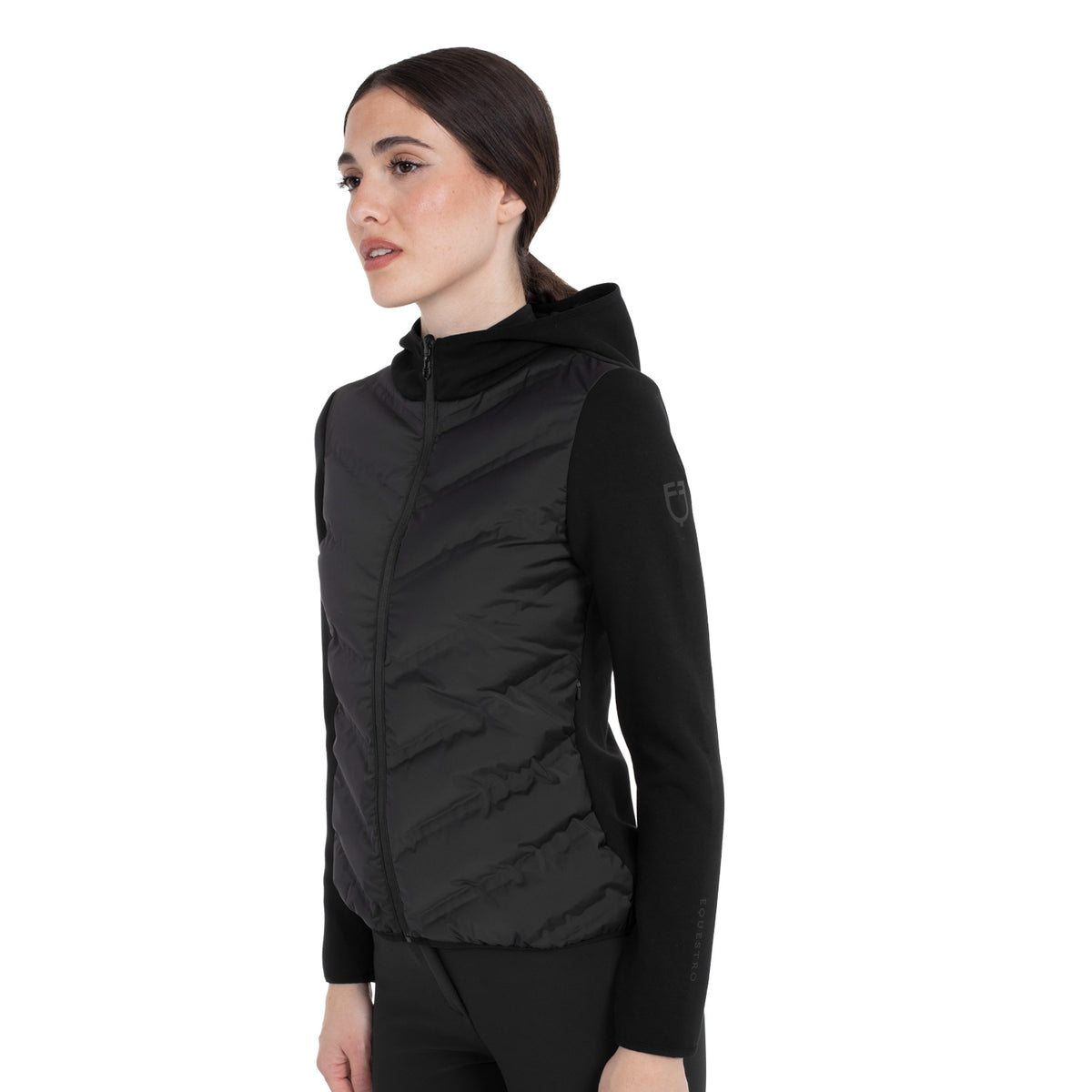 Women's technical outerwear with front padding