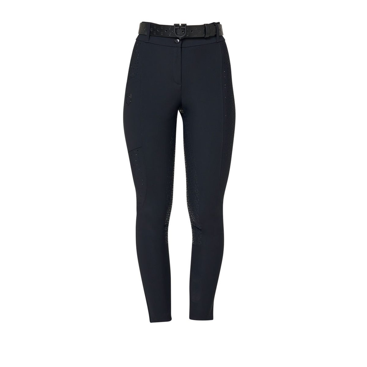Women's high-waisted full grip breeches with rhinestones