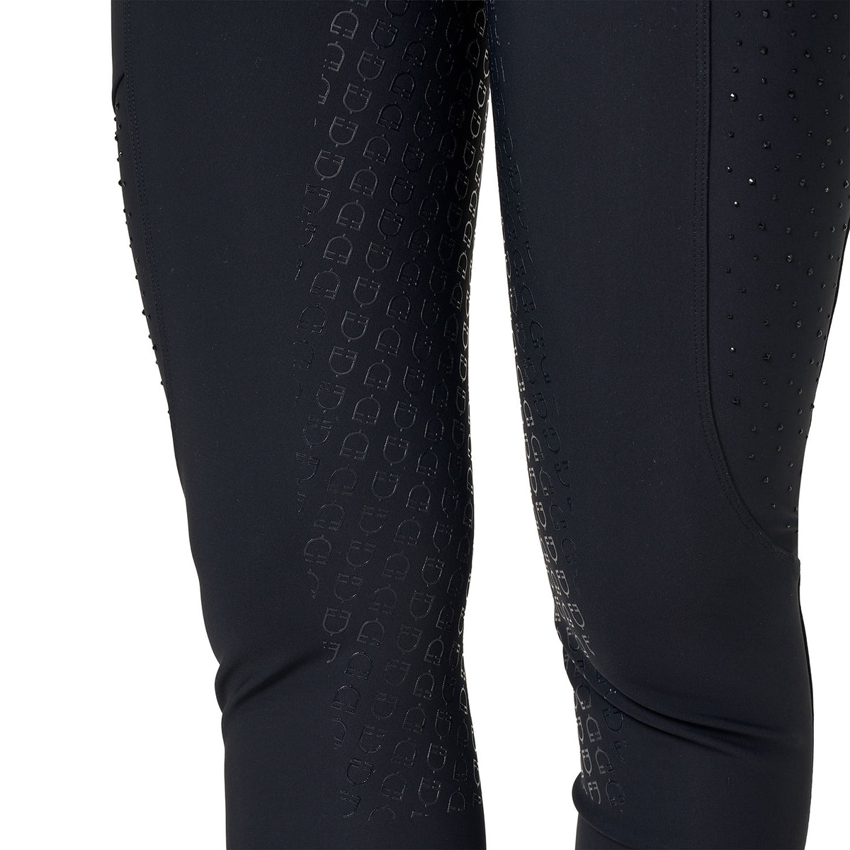 Women's high-waisted full grip breeches with rhinestones