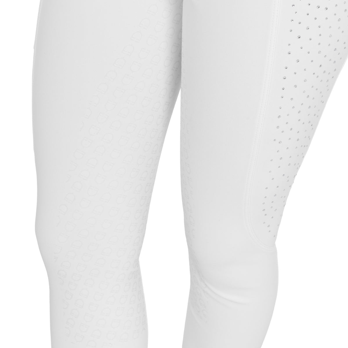 Women's high-waisted full grip breeches with rhinestones