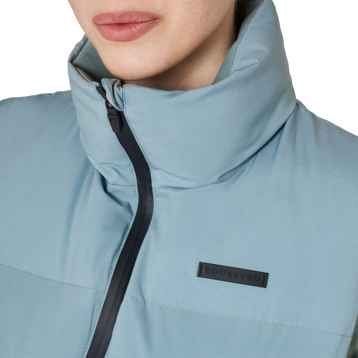 Women's padded high collar vest