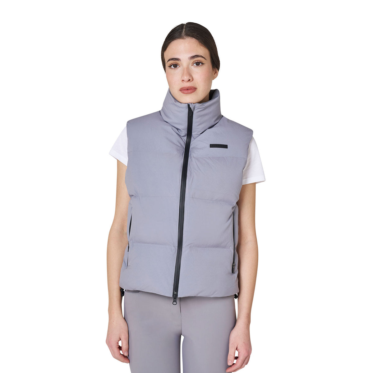 Women's padded high collar vest