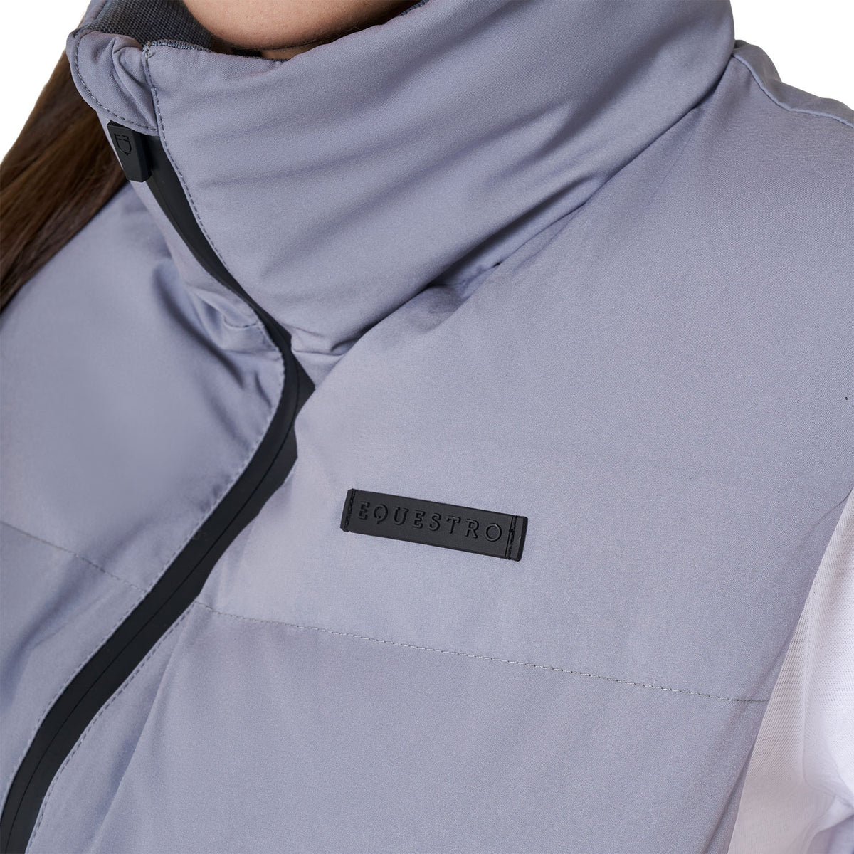 Women's padded high collar vest