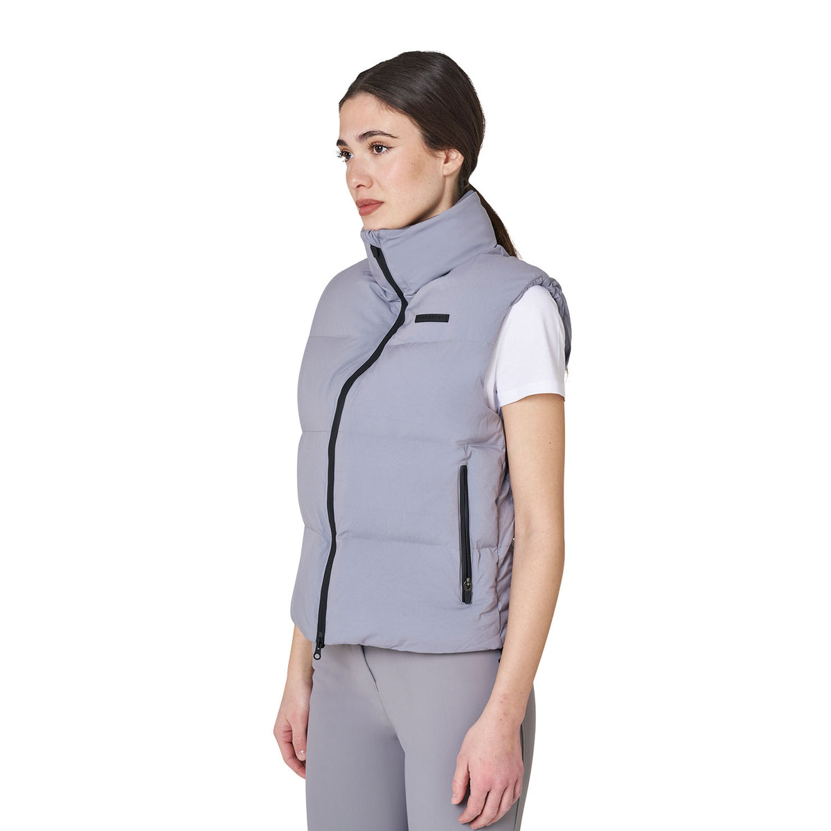 Women's padded high collar vest