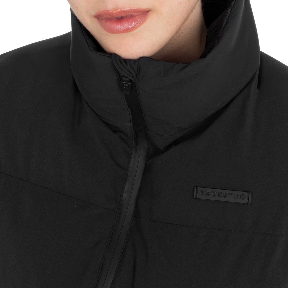 Women's padded high collar vest