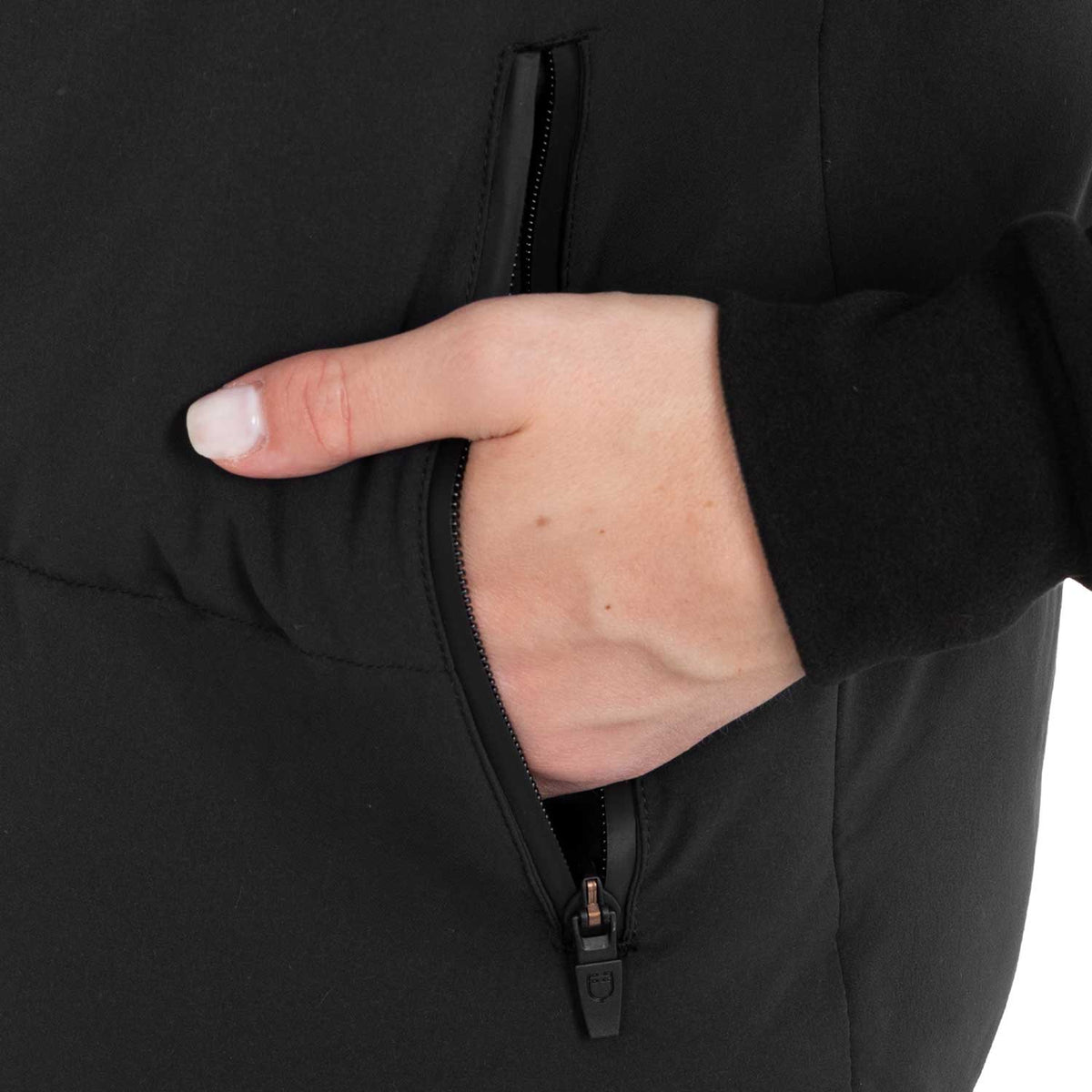 Women's padded high collar vest