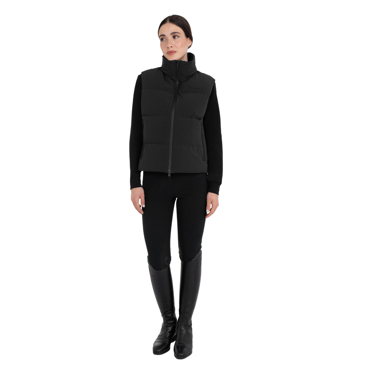 Women's padded high collar vest