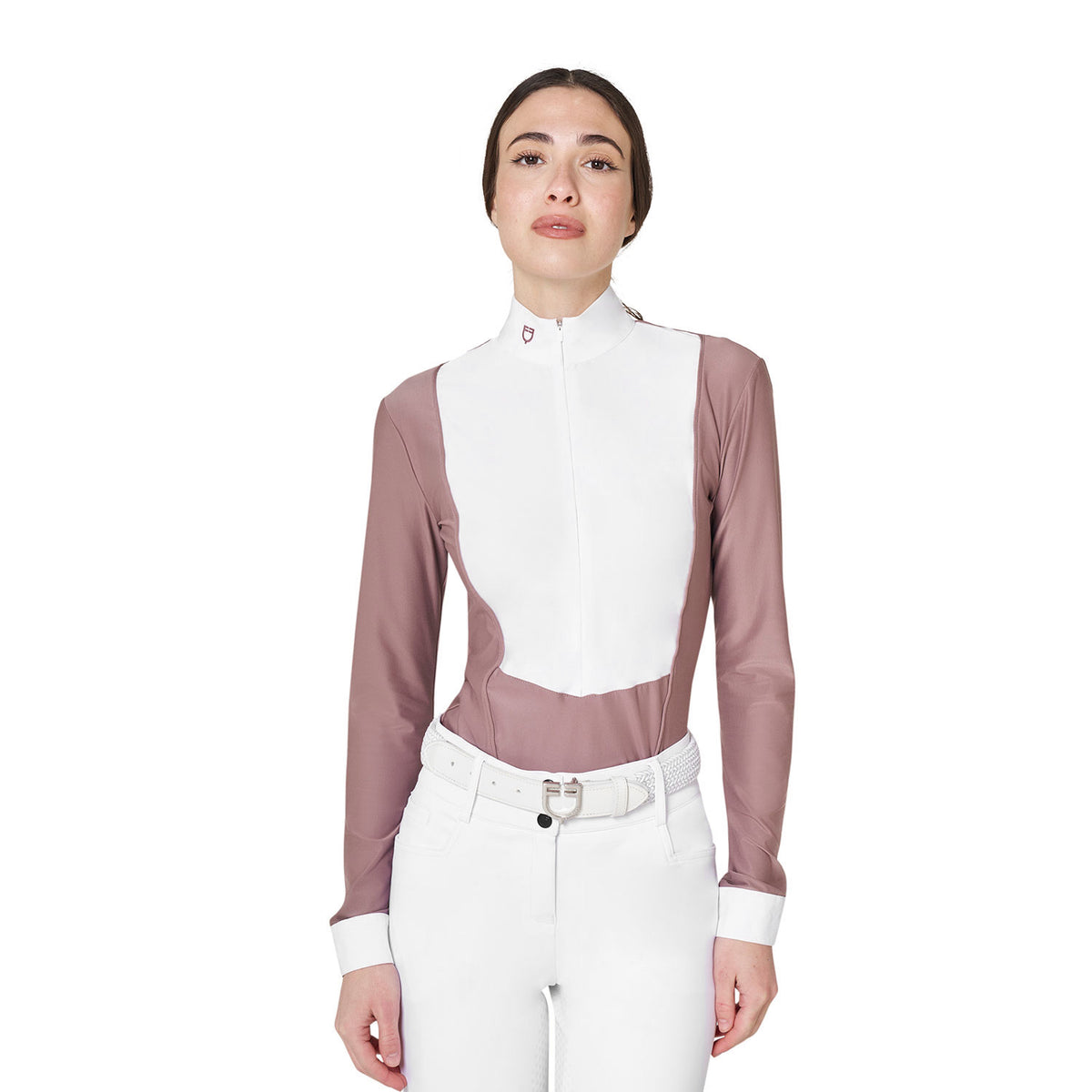 Women's competition polo shirt in winter technical fabric