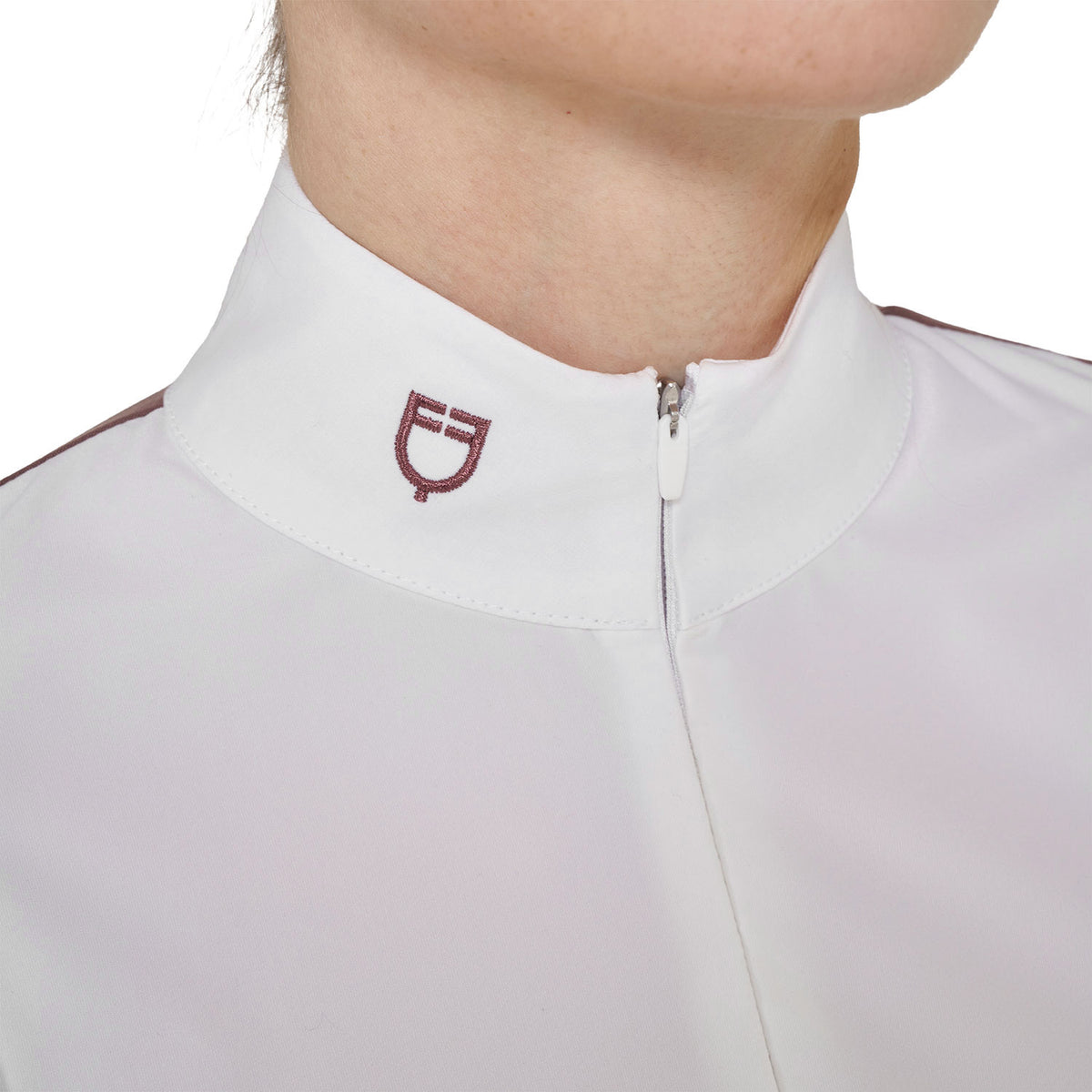 Women's competition polo shirt in winter technical fabric