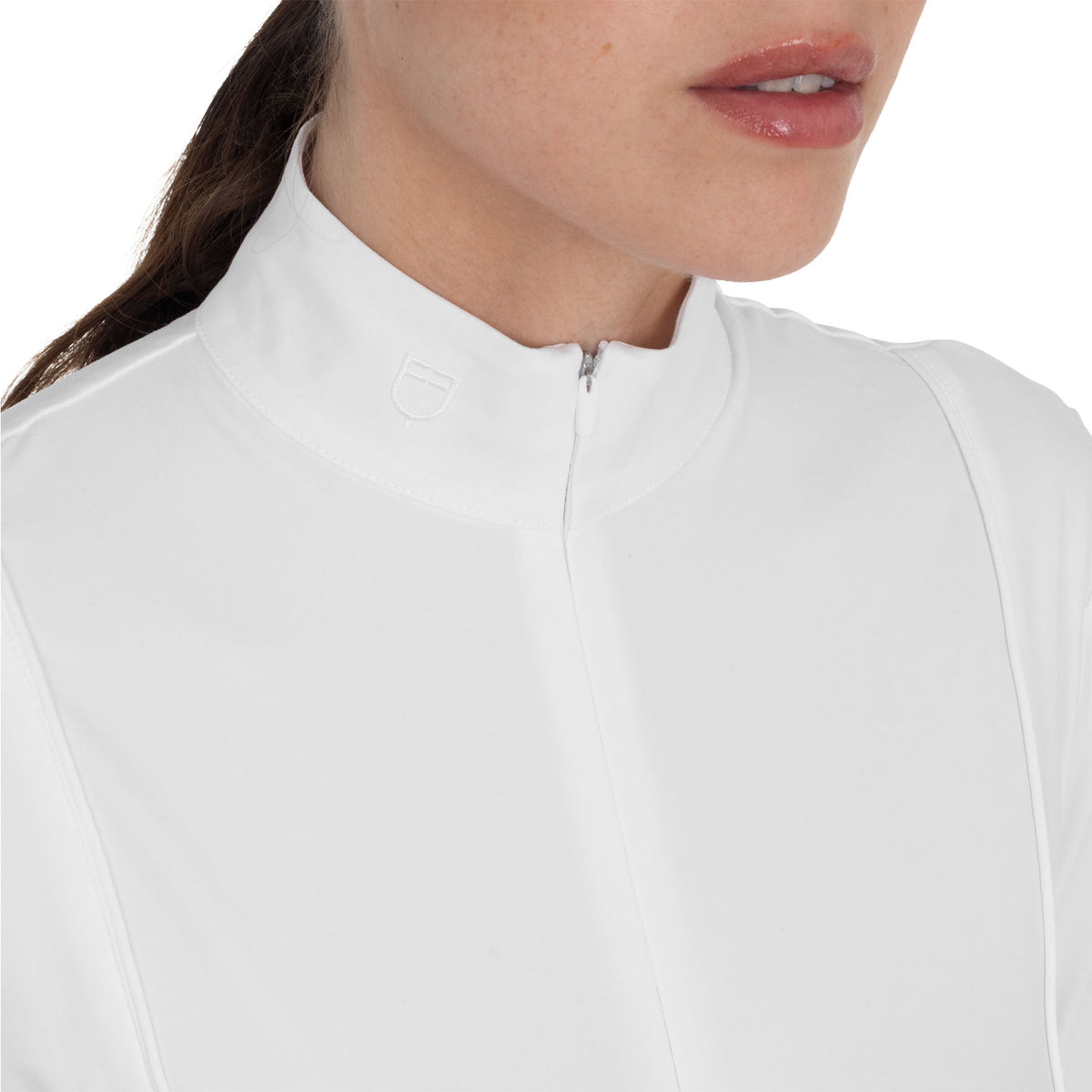 Women's competition polo shirt in winter technical fabric