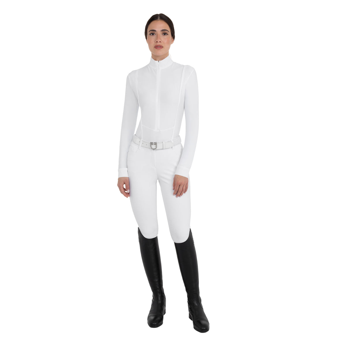 Women's competition polo shirt in winter technical fabric
