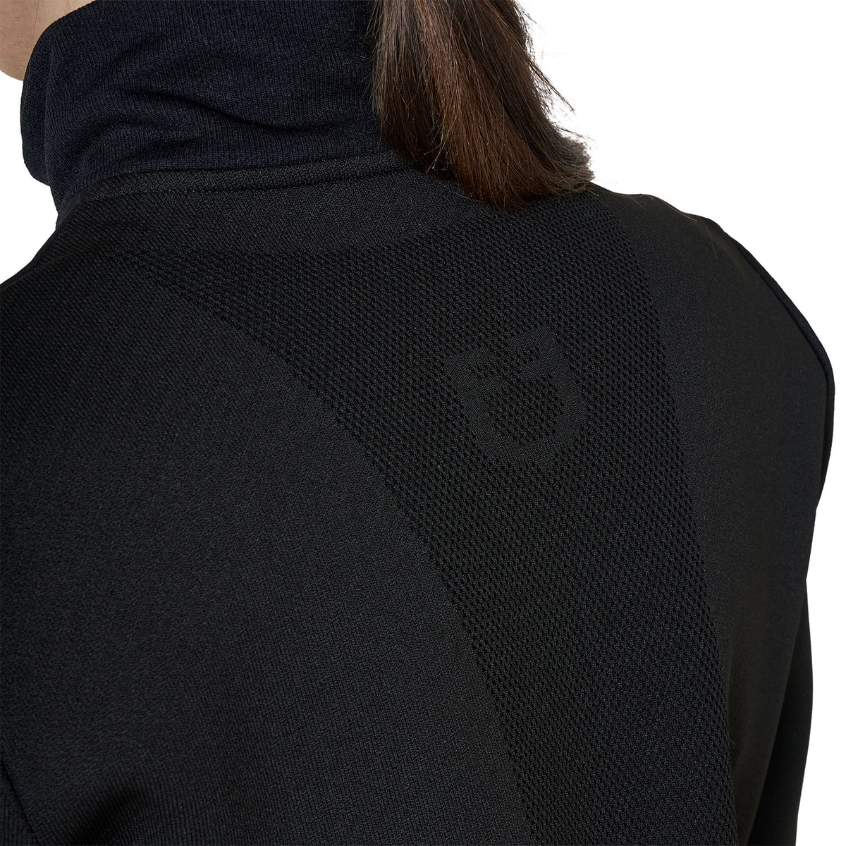 Women's technical high collar sweatshirt with 3/4 zip
