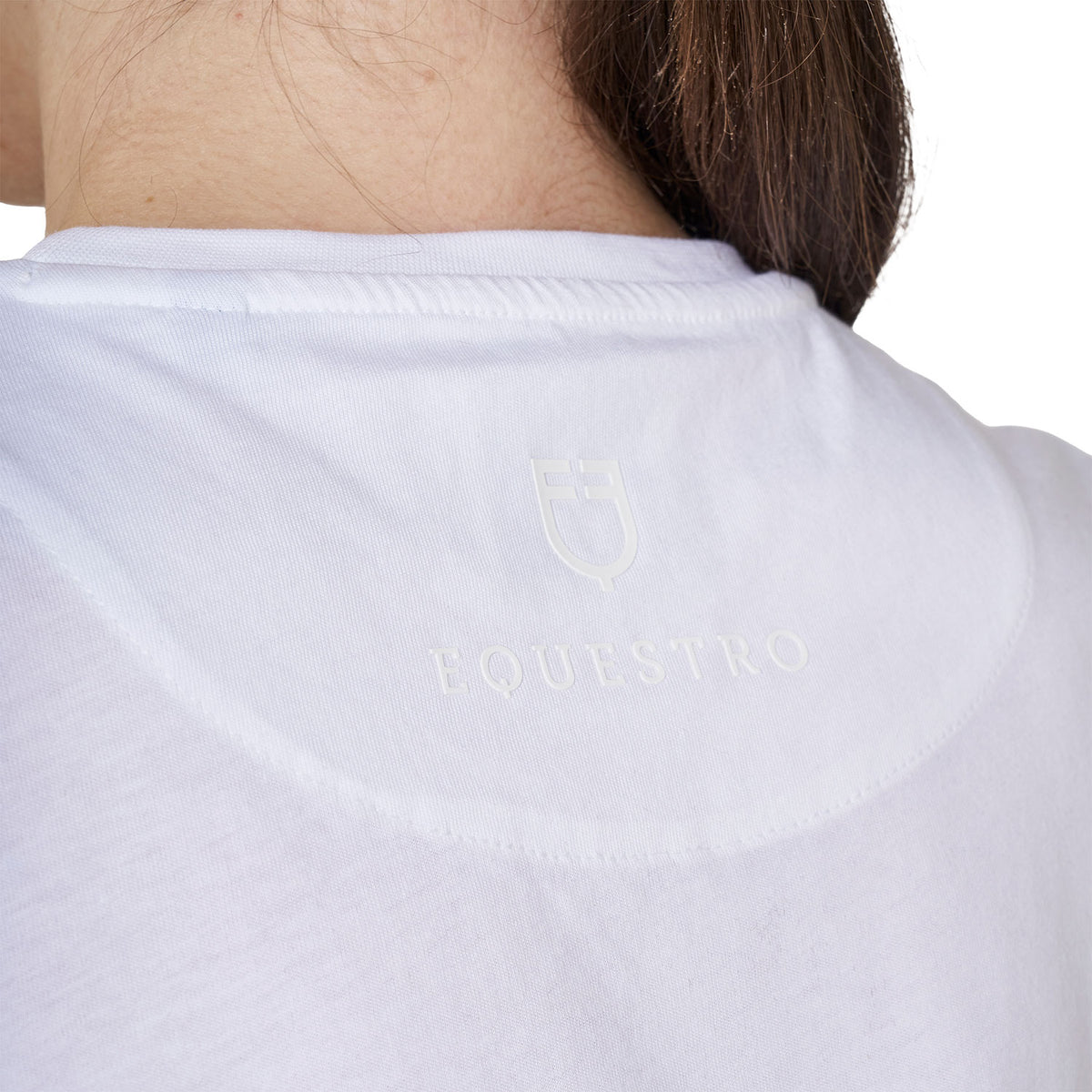Women's T-shirt with velvet-effect monogram logo