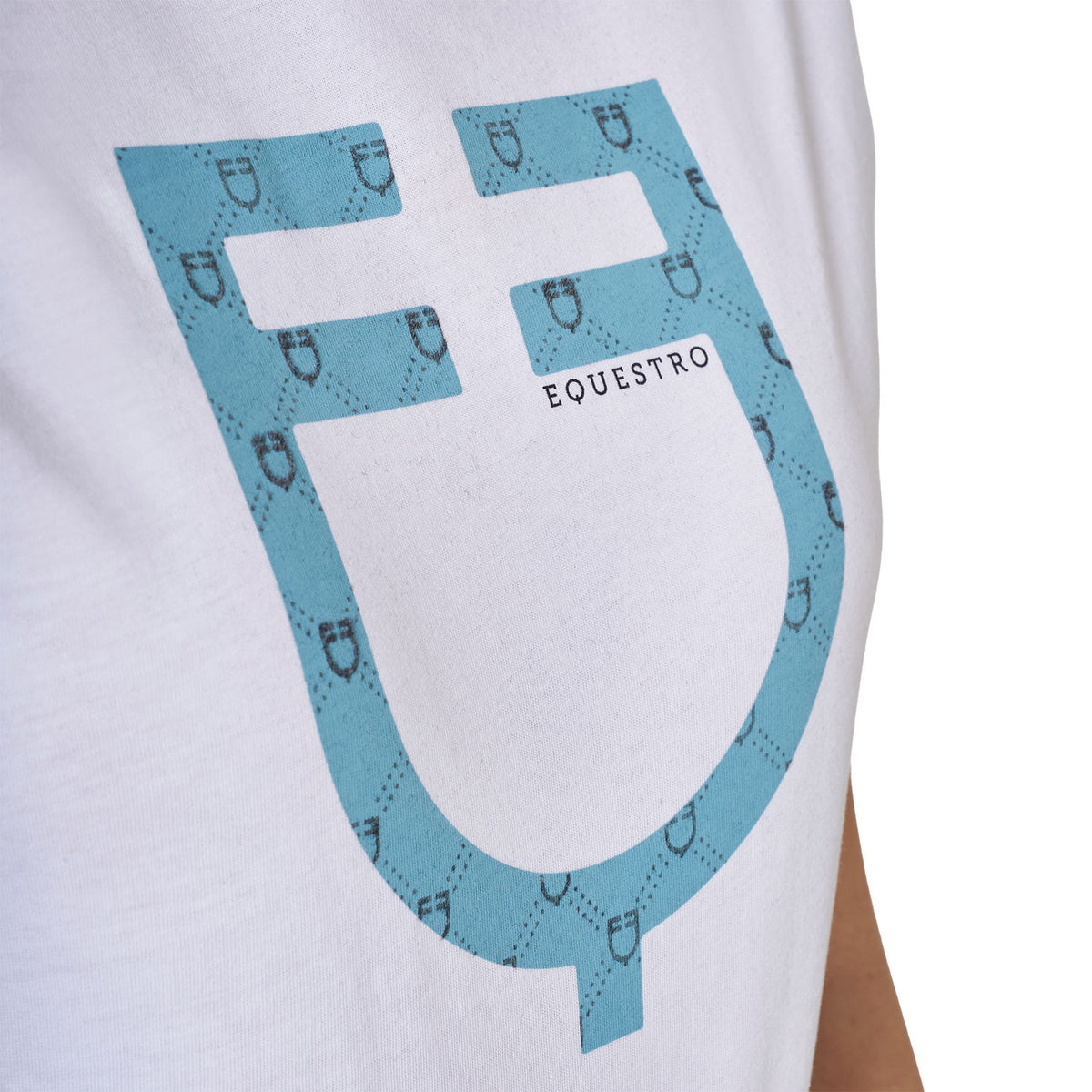 Women's T-shirt with velvet-effect monogram logo