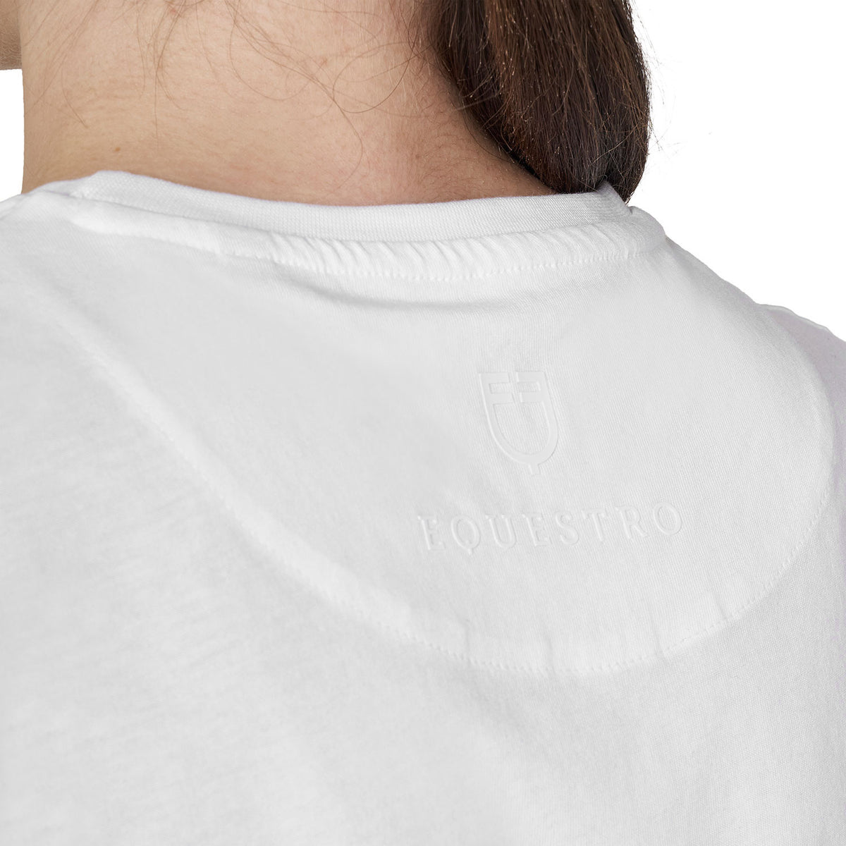 Women's T-shirt with velvet-effect monogram logo