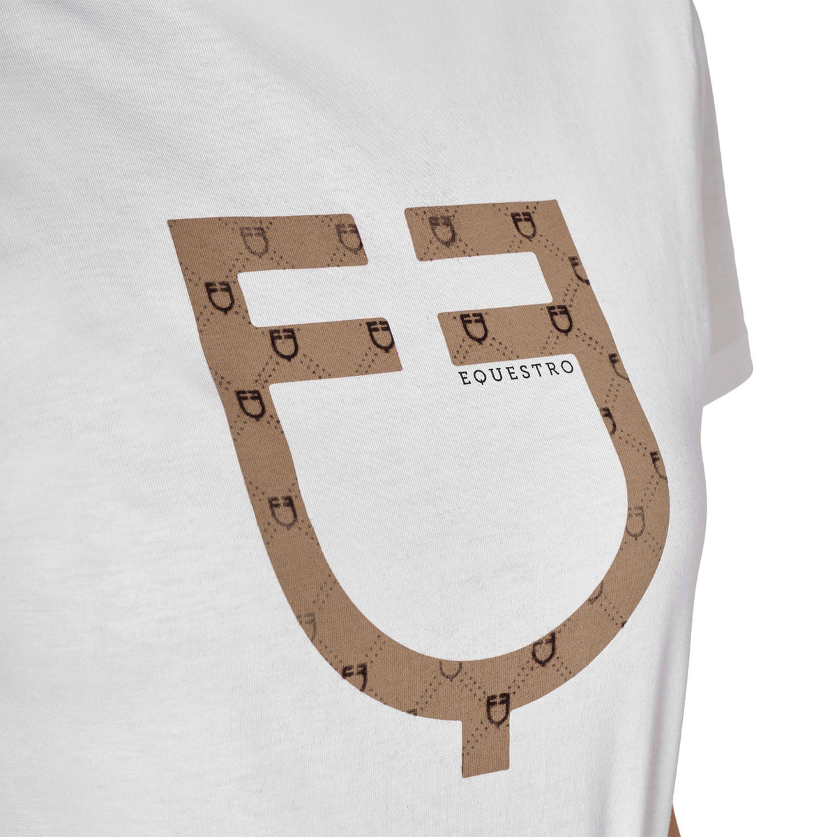 Women's T-shirt with velvet-effect monogram logo