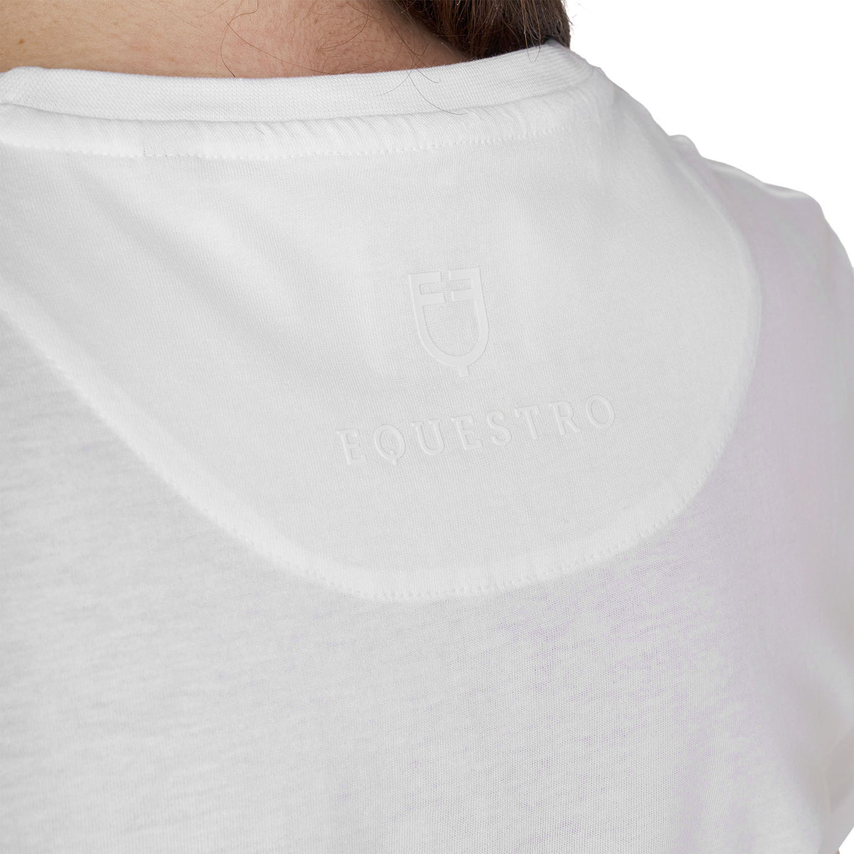 Women's T-shirt with rhinestone logo and lettering