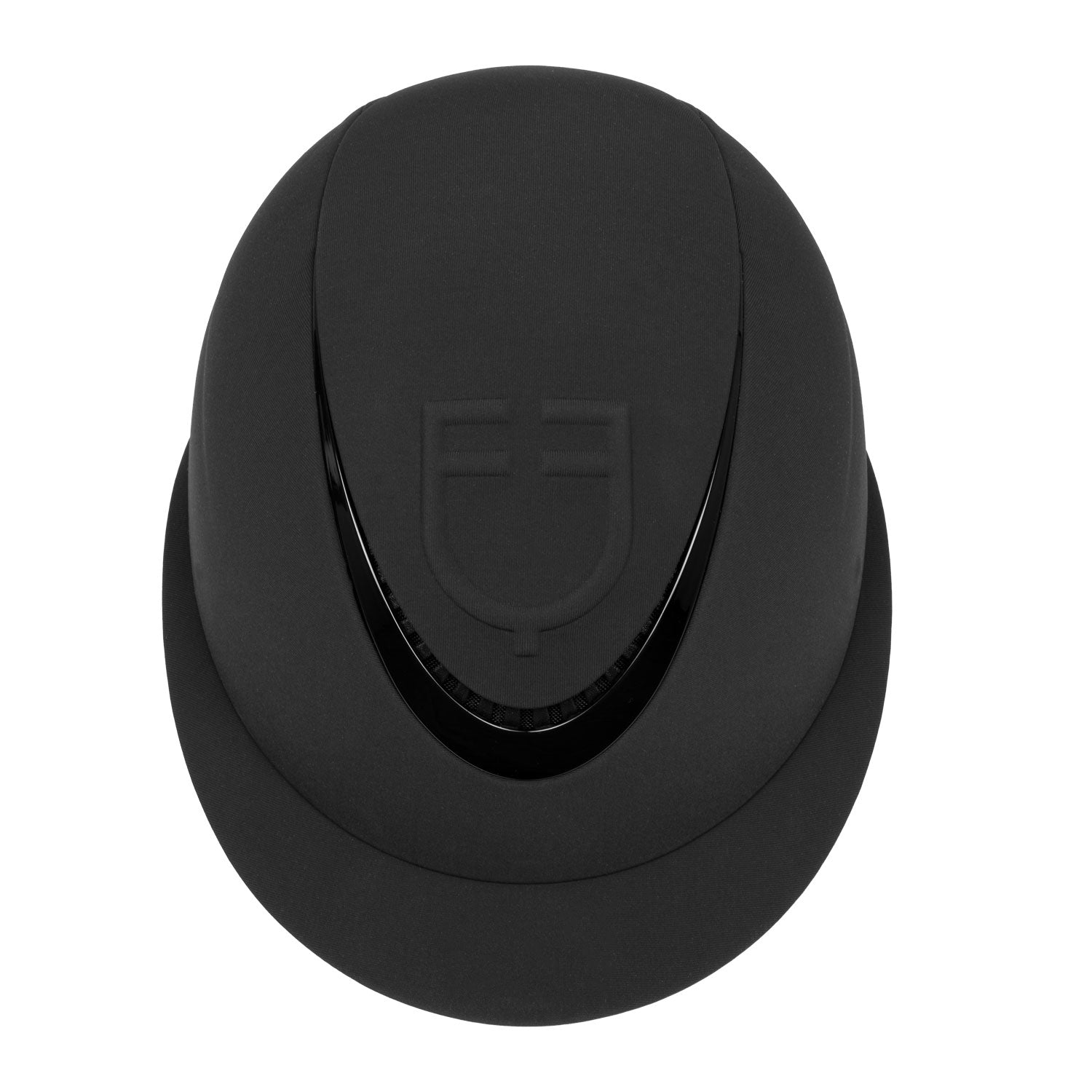 Women's helmet with wide visor and embossed logo homologation EN 1384-2023 BLACK / L (58-60 CM)