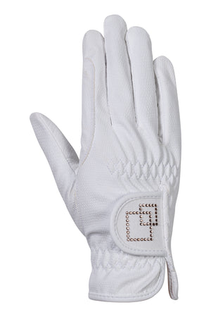 Riding gloves -Competition- 1238 white/rose / XS