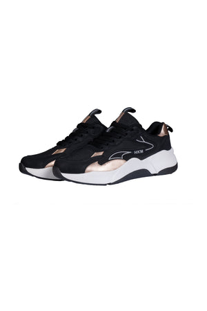 Sneaker -Rosegold Glamour- Style 9100 black / 42