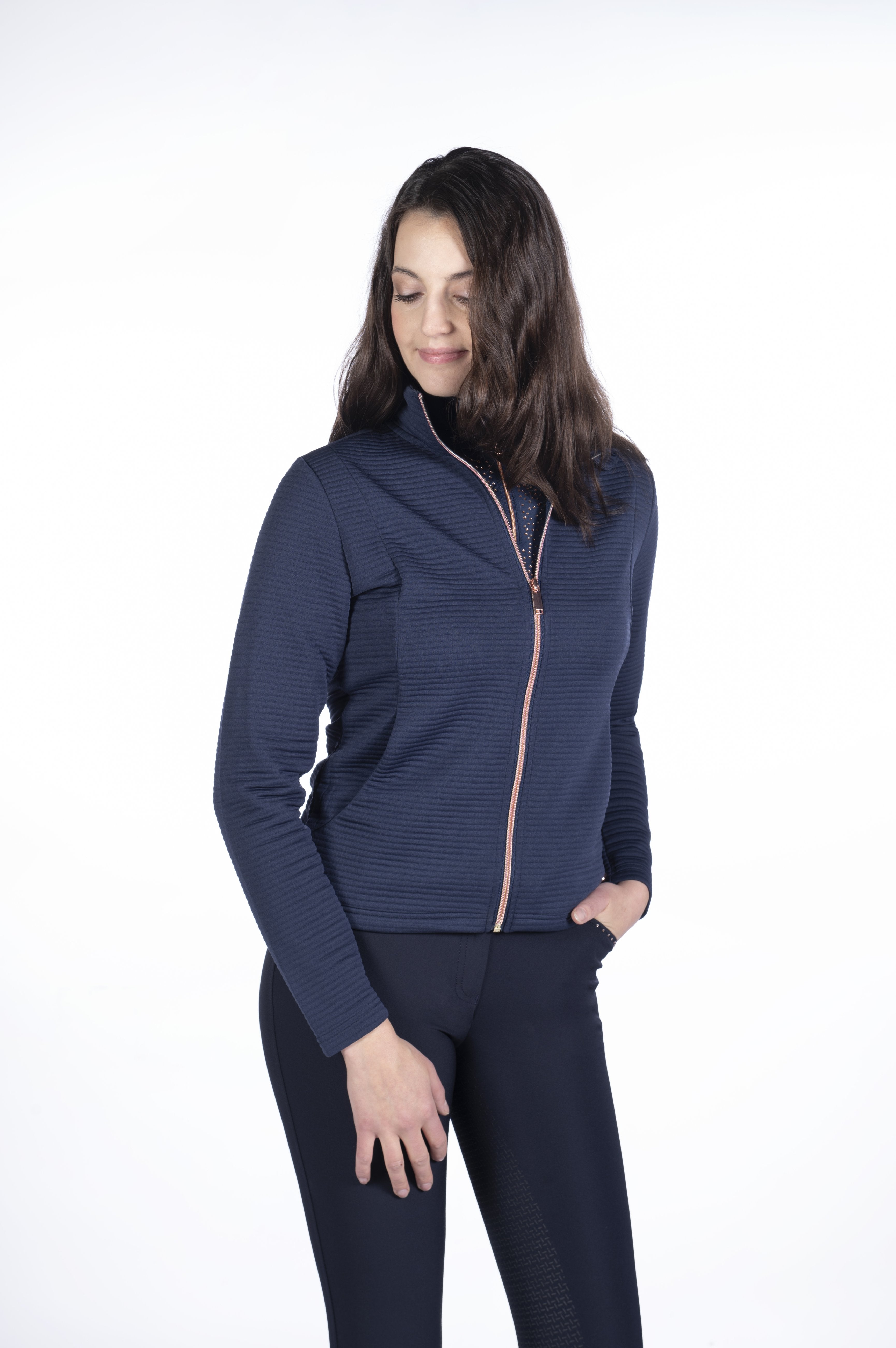 Sweat jacket -Yvonne- 6900 deep blue / XXL