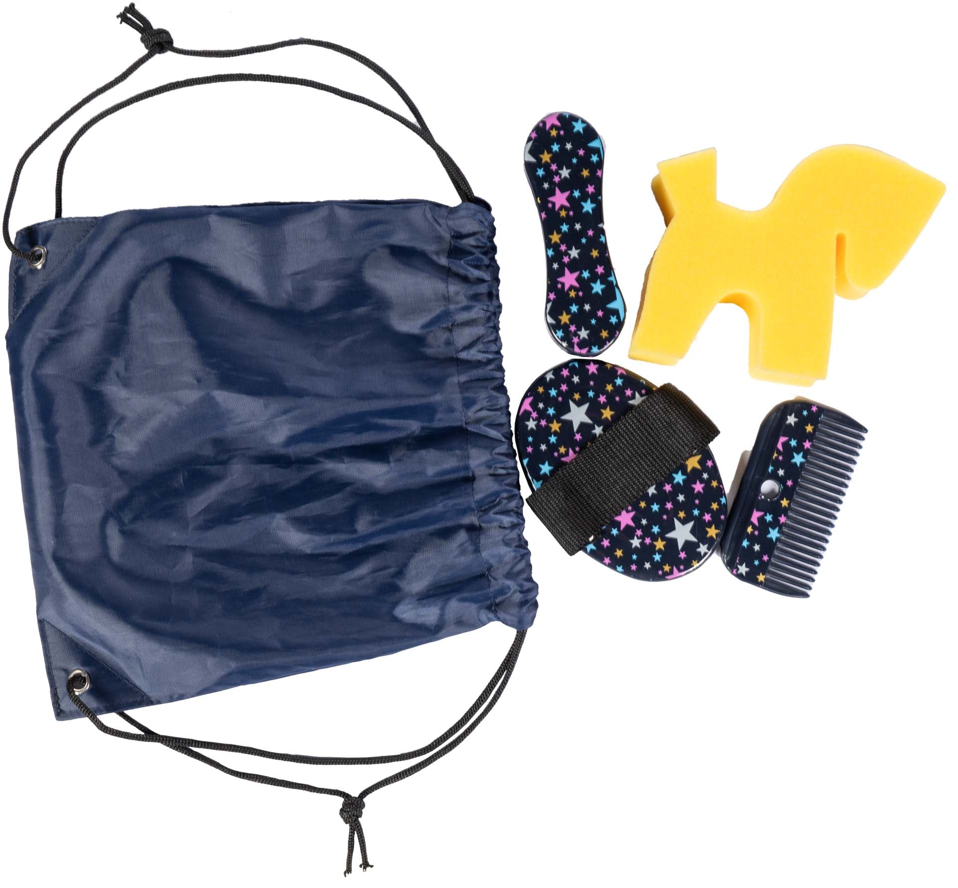 Grooming set -Hobby Horsing- 8387 navy blue with stars design / pcs.