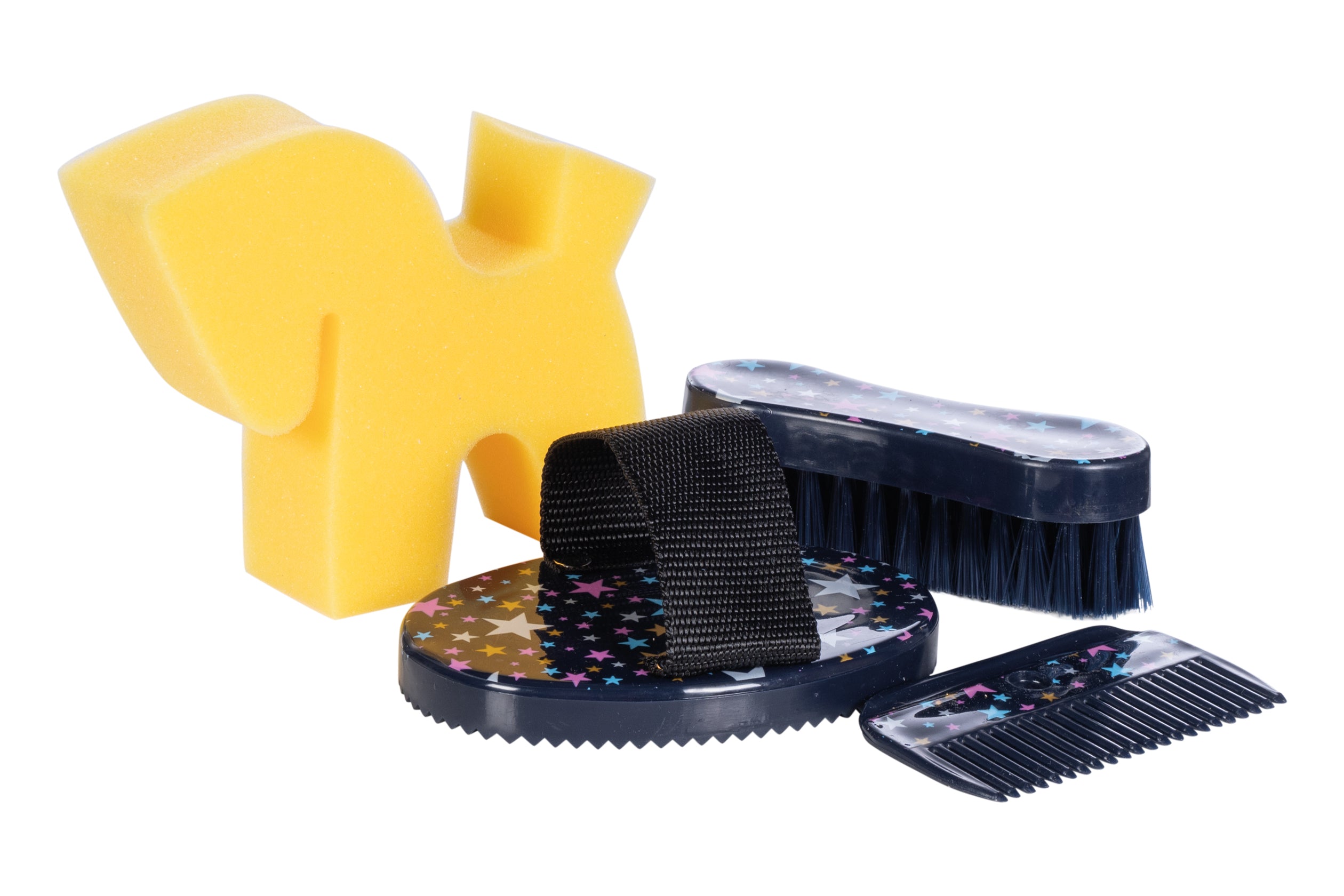 Grooming set -Hobby Horsing- 8387 navy blue with stars design / pcs.