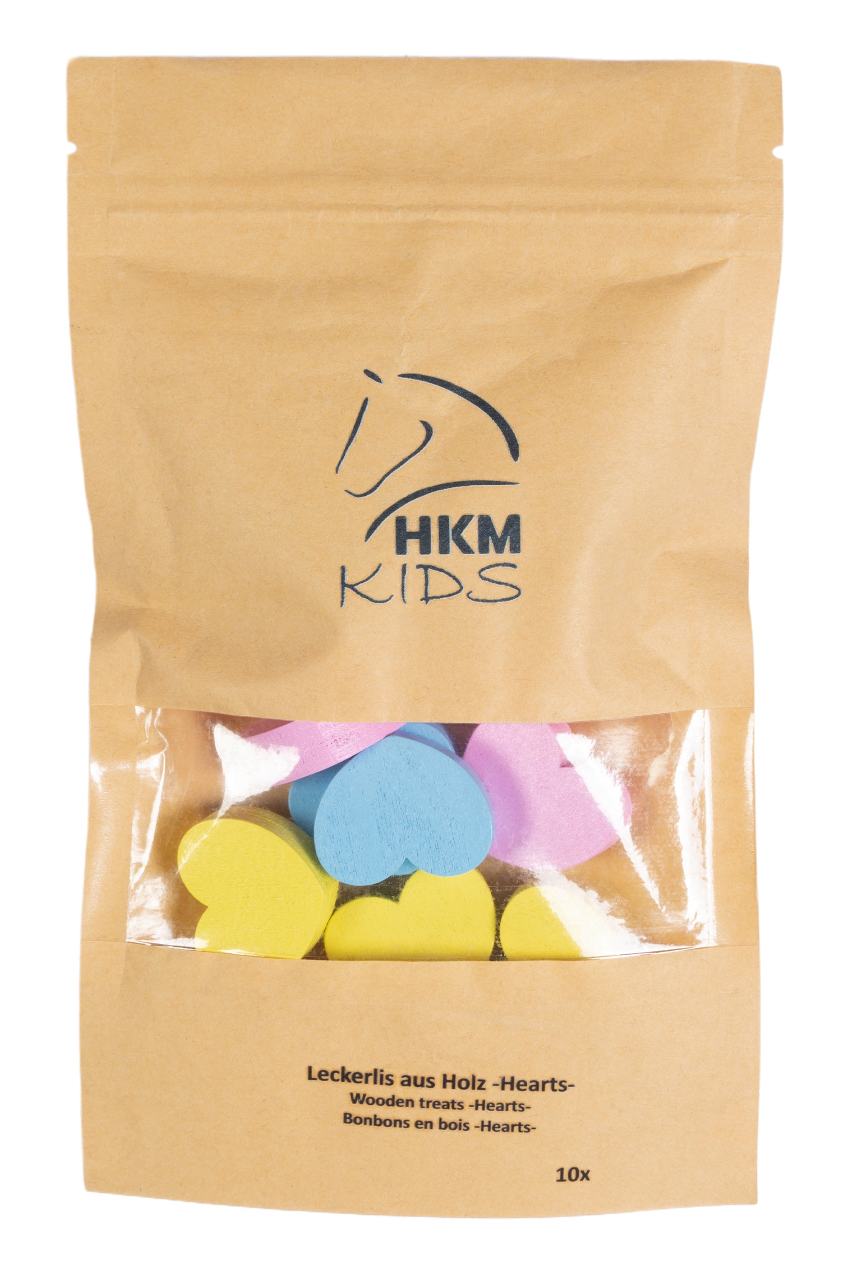 Wooden treats -Hearts- 1193 yellow/rose/aqua blue / pcs.