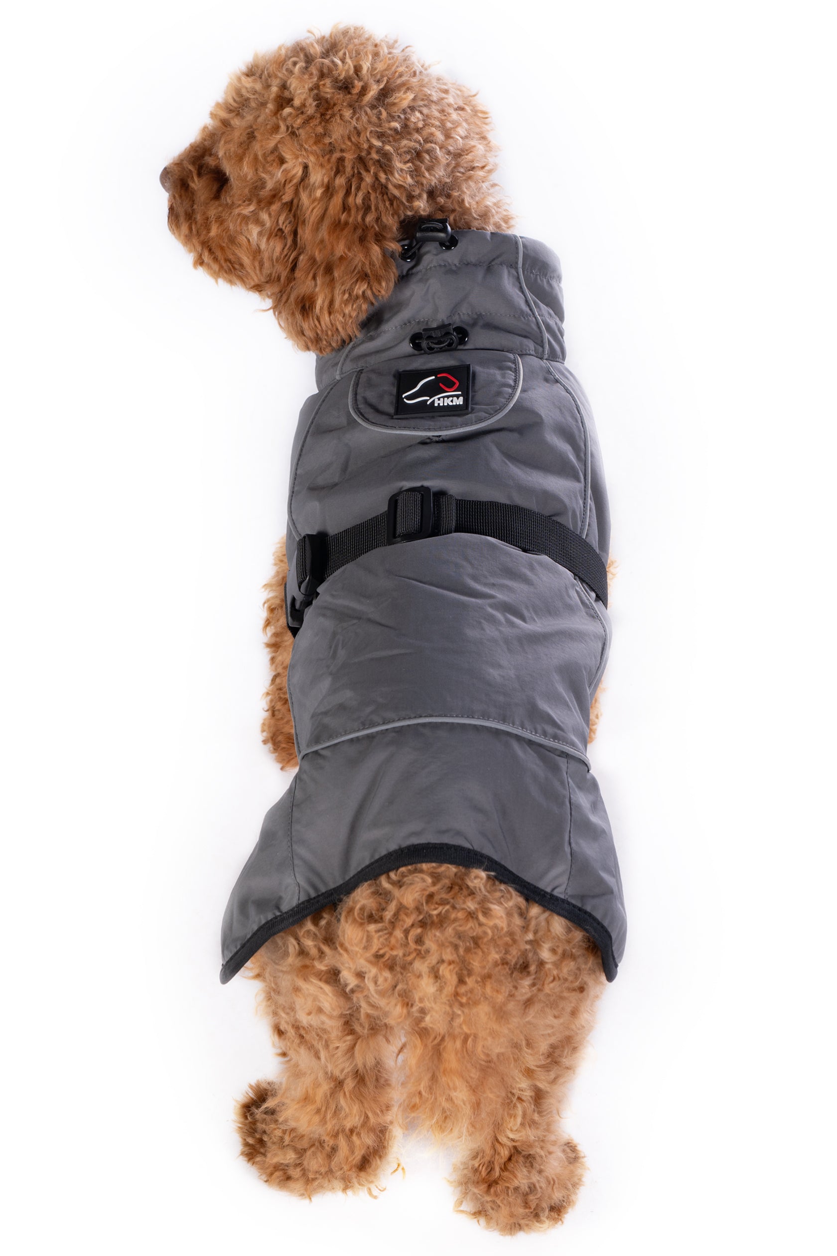 Dog coat -Buddy- with fleece lining 9300 deep grey / M