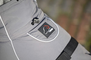 Dog coat -Buddy- with fleece lining 9300 deep grey / M