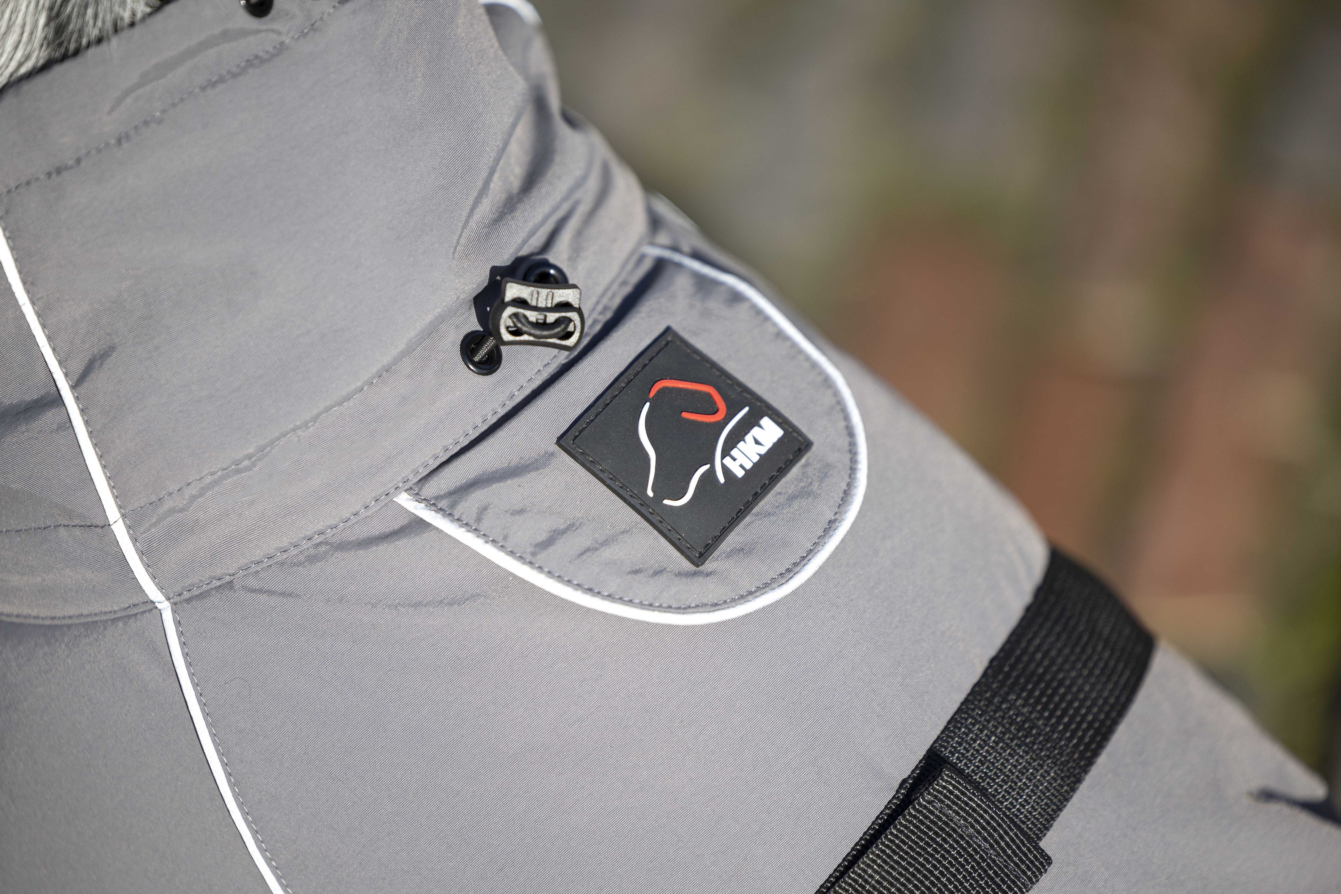 Dog coat -Buddy- with fleece lining 9300 deep grey / M