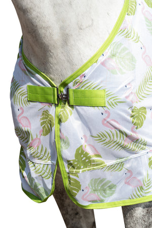 Fly rug -Flamingo- 5839 green/pink / EU165/UK7'3/US87"