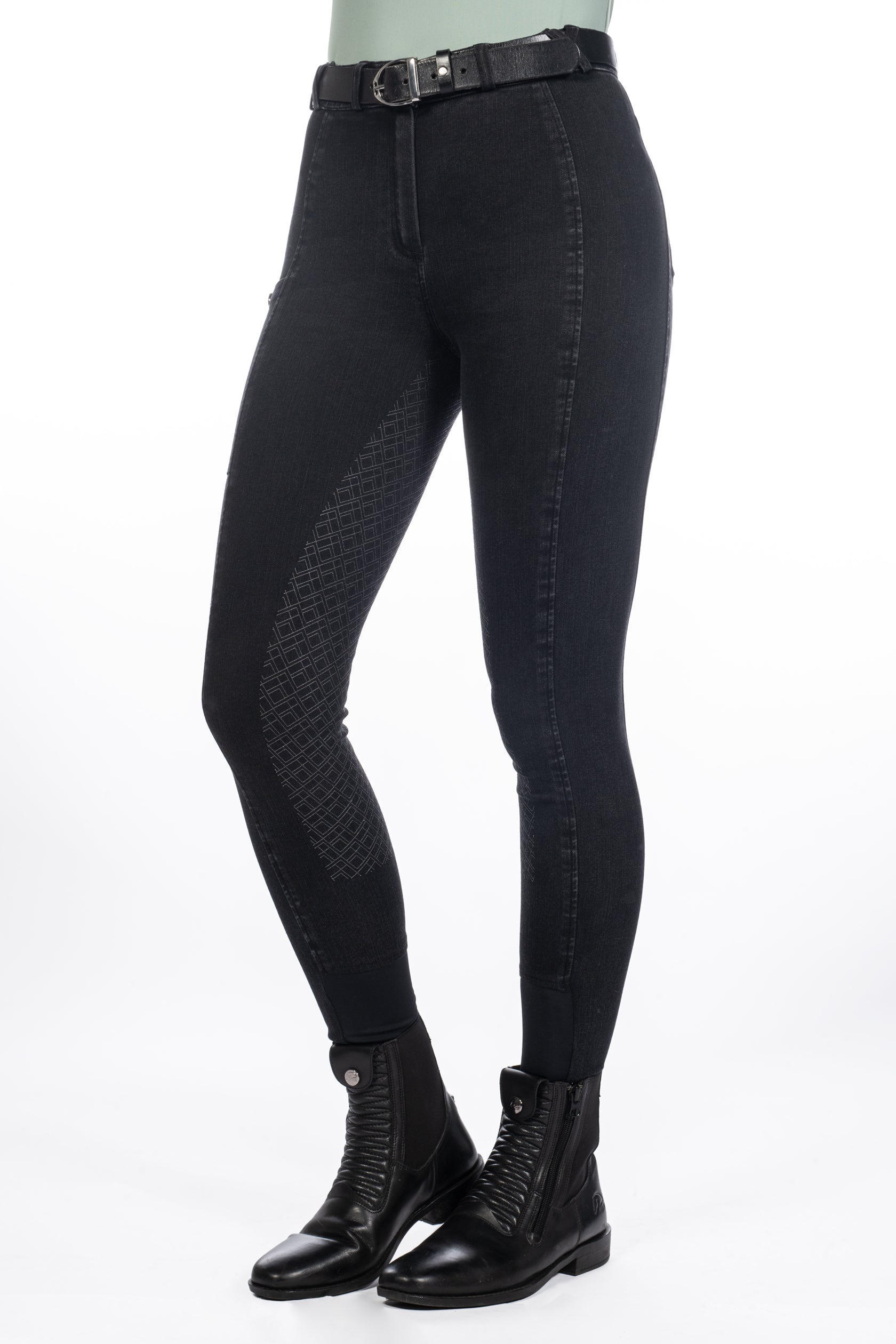 Riding breeches -Harbour Island Denim- s. f. seat 9100 black / EU46/UK36/US34