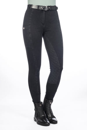 Riding breeches -Harbour Island Denim- s. f. seat 9100 black / EU46/UK36/US34