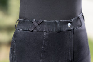 Riding breeches -Harbour Island Denim- s. f. seat 9100 black / EU46/UK36/US34