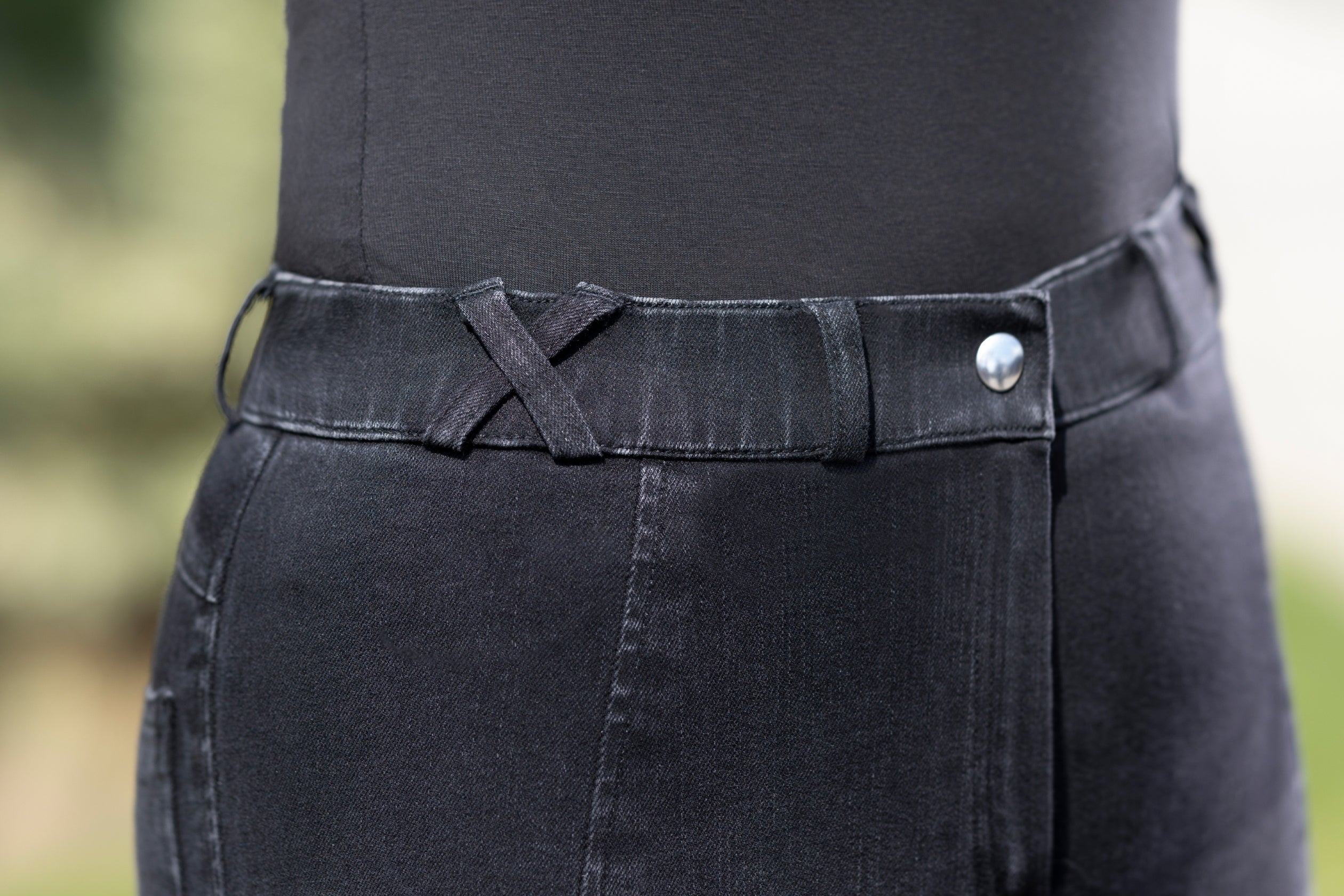 Riding breeches -Harbour Island Denim- s. f. seat 9100 black / EU46/UK36/US34