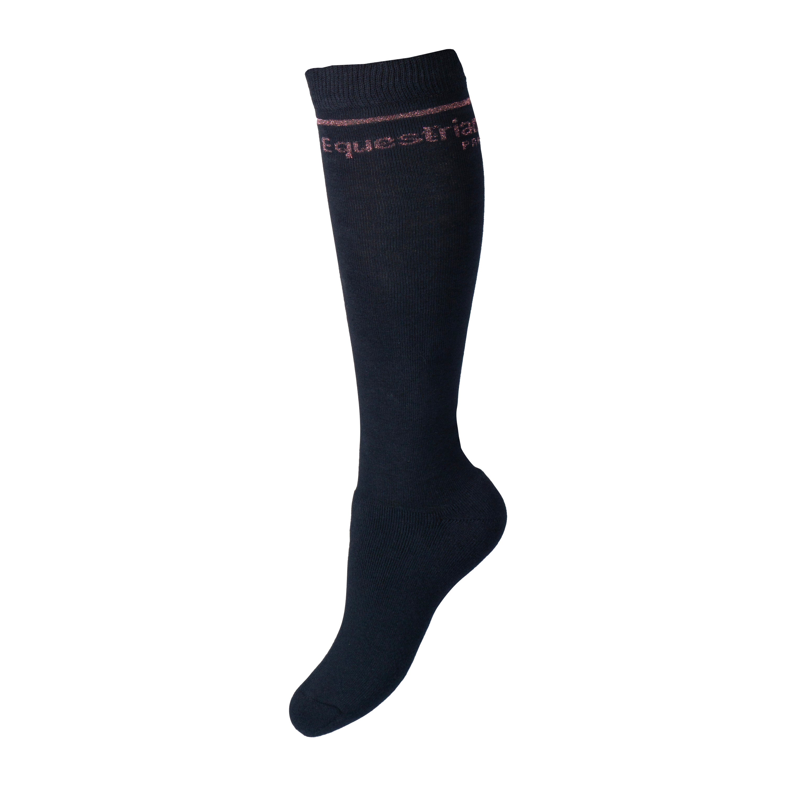 EQUESTRIAN PRO SOCKS, PU= 3 COLOUR/SIZE BLUE/ROSE / S