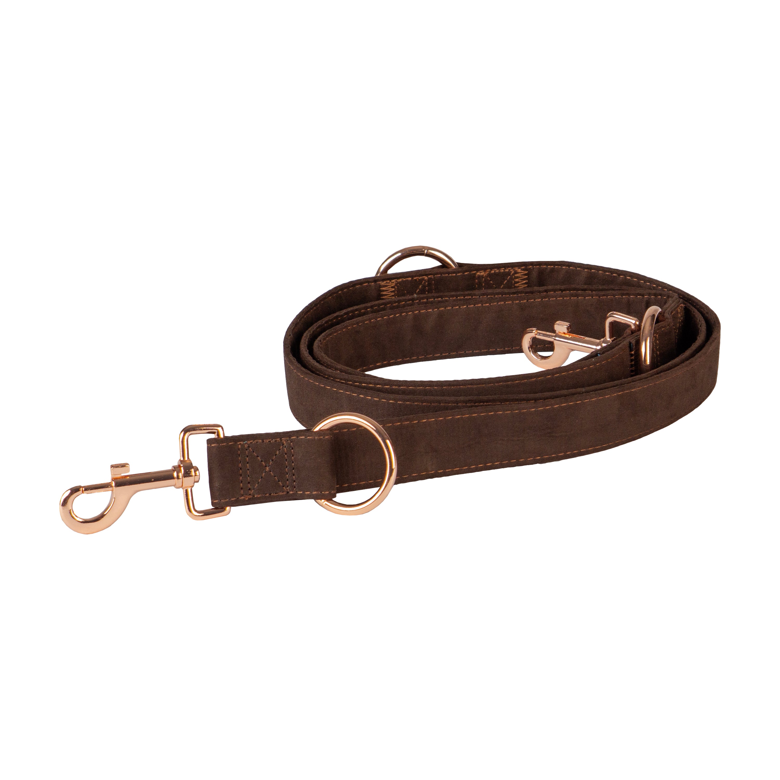 DOG LEAD VELVET DARK CHOCOLATE / L