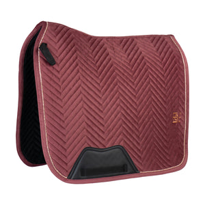 SADDLE PAD DR VELVET DEEP RUBY / FULL