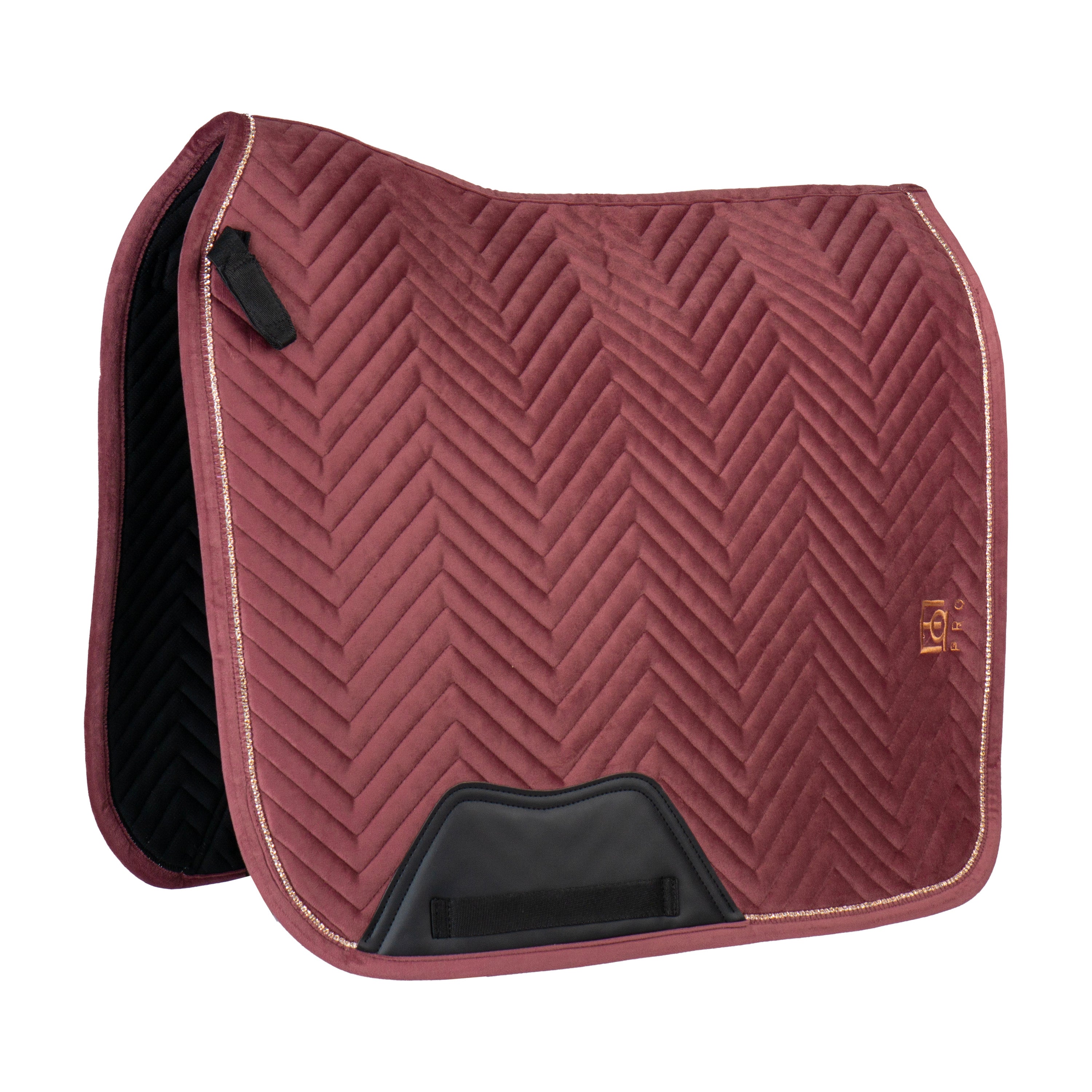 SADDLE PAD DR VELVET DEEP RUBY / FULL