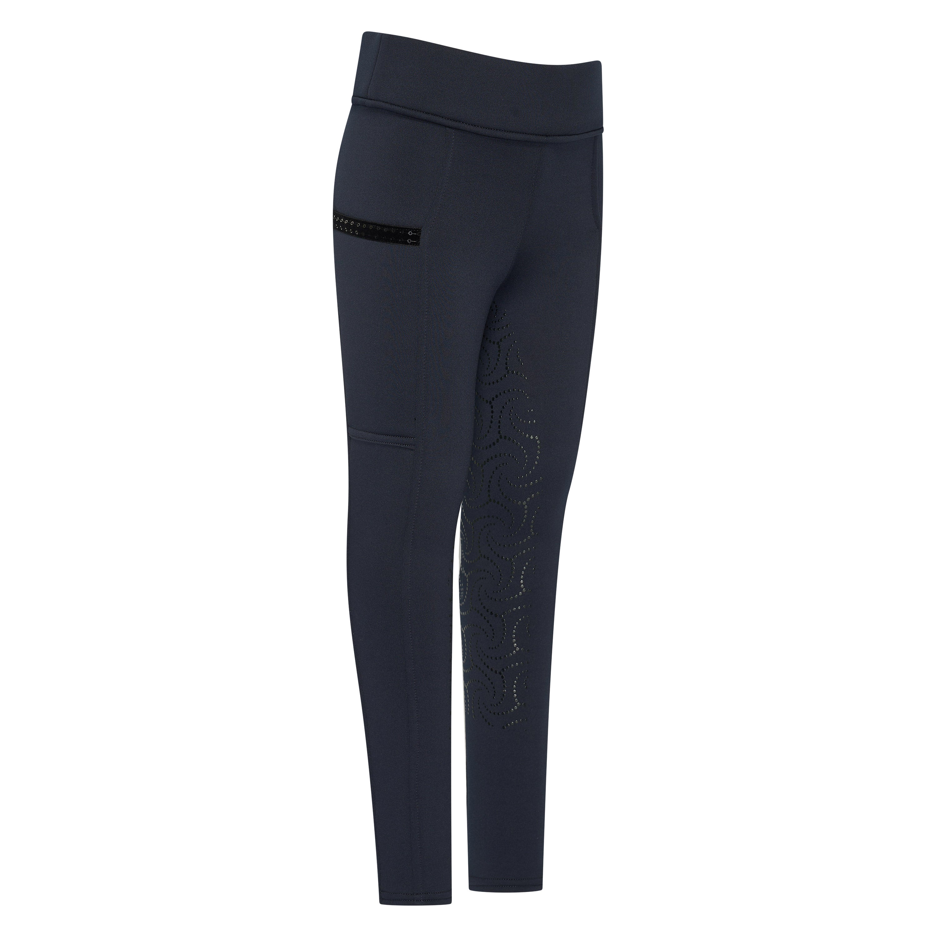 KIDS Riding tights IRHTeddy FullGrip Navy / 176