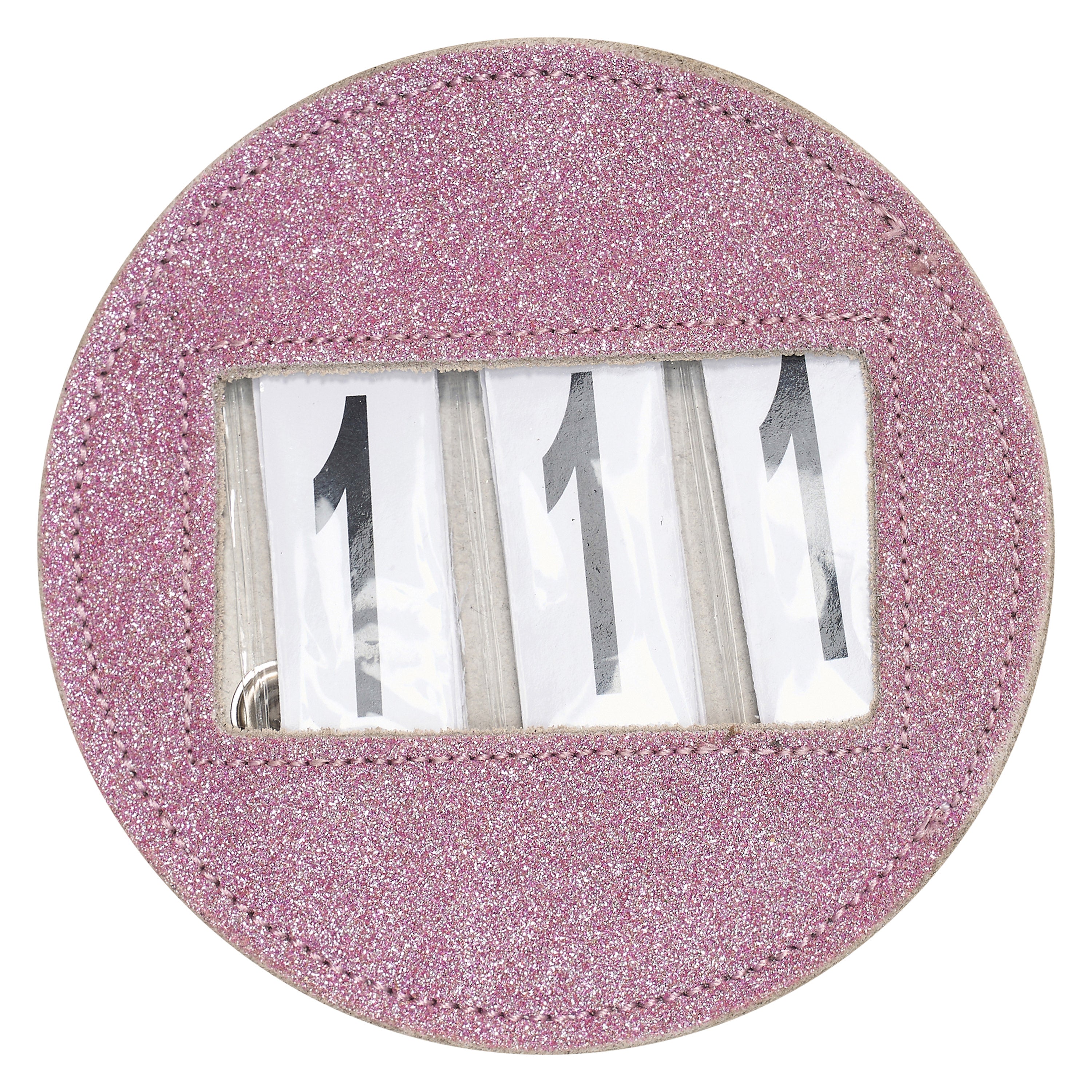 Competition number IRHGlitter round, set of 2 pcs Pink / 1SIZE